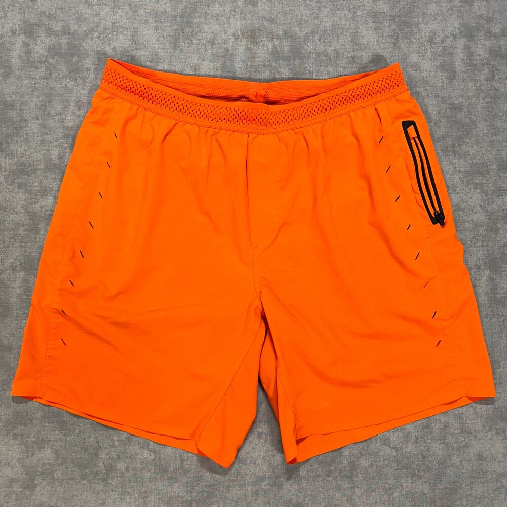 Ten Thousand The Session Shorts 7" Lined Orange Mens Large Athletic Training